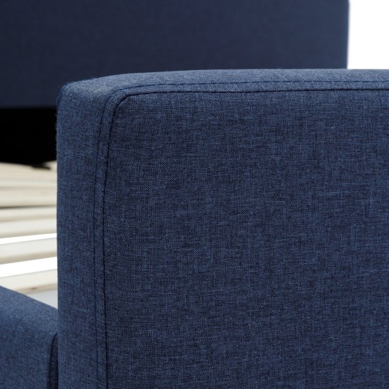CAMA 150X200 AZUL MADERA / TEJIDO 222 X 164 X 99 CM CAMA 150X200 AZUL MADERA / TEJIDO 222 X 164 X 99 CM