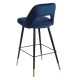 TABURETE AZUL TEJIDO-METAL 43 X 47 X 105 CM TABURETE AZUL TEJIDO-METAL 43 X 47 X 105 CM