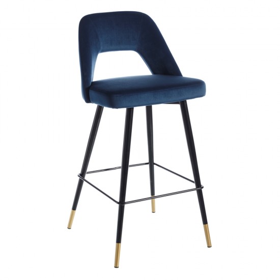 TABURETE AZUL TEJIDO-METAL 43 X 47 X 105 CM TABURETE AZUL TEJIDO-METAL 43 X 47 X 105 CM