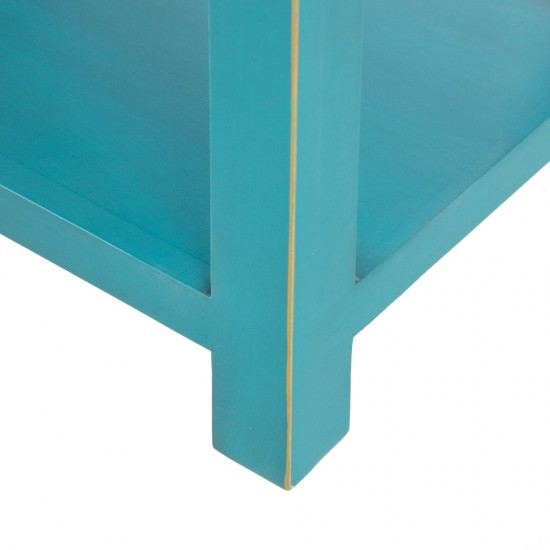 MESITA AZUL DM-MADERA ORIENTAL 45 X 30 X 66 CM