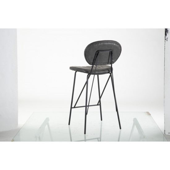 TABURETE GRIS METAL / SIMIL PIEL 44 X 50,50 X 97 CM TABURETE GRIS METAL / SIMIL PIEL 44 X 50,50 X 97 CM