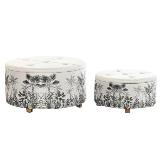 REPOSAPIES SET 2 POLIESTER MDF 80X80X43 TROPICAL REPOSAPIES SET 2 POLIESTER MDF 80X80X43 TROPICAL